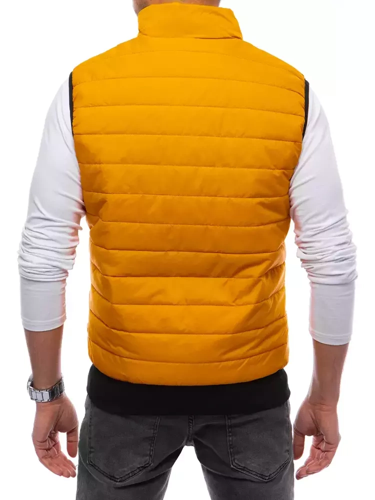 Kamizelka męska pikowana ciemnożółta Dstreet