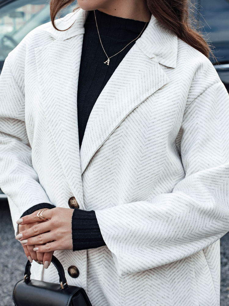 Palton supradimensionat pentru femei AVELINNI în culoarea iodului