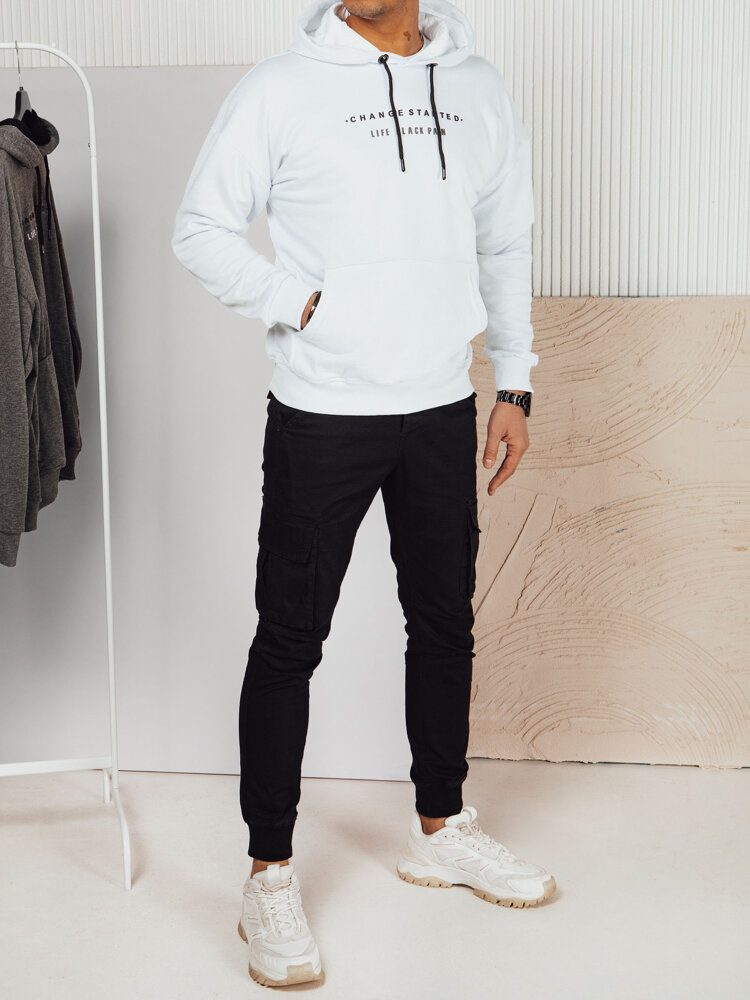 Bluza męska z nadrukiem biała Dstreet