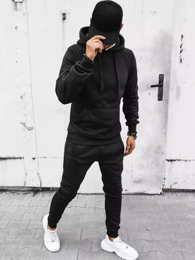 Bluza męska z kapturem czarna Dstreet