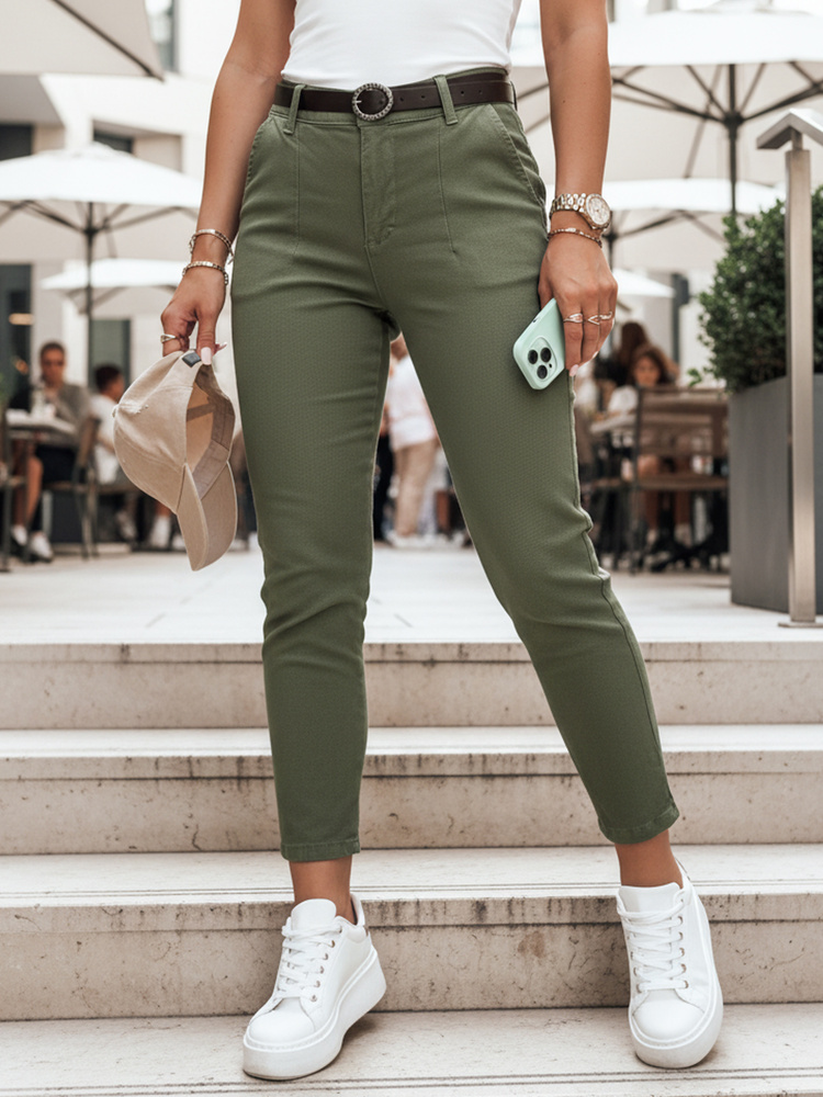 Dámske slim fit nohavice TAIRONIK khaki