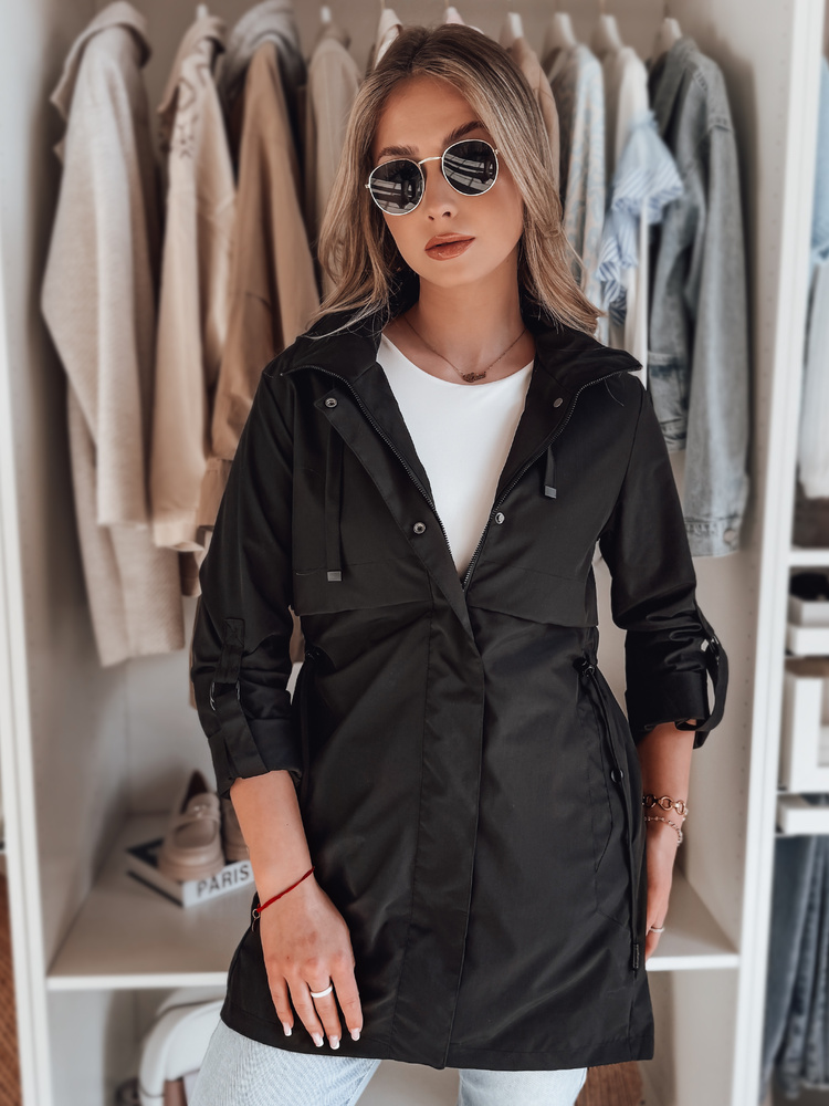 Kurtka damska przejściowa parka STYLINA czarna Dstreet