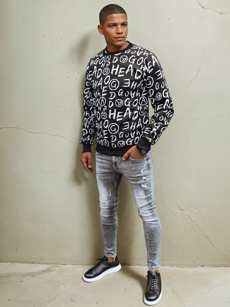 Bluza męska bez kaptura czarna Dstreet