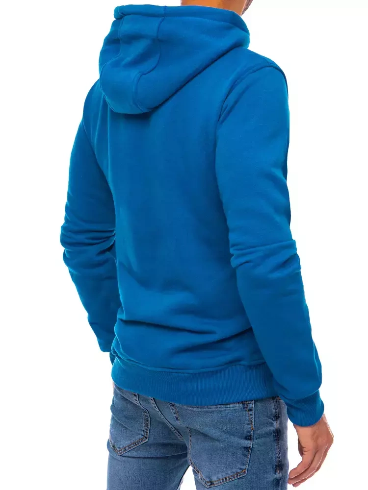Bluza męska z kapturem błękitna Dstreet