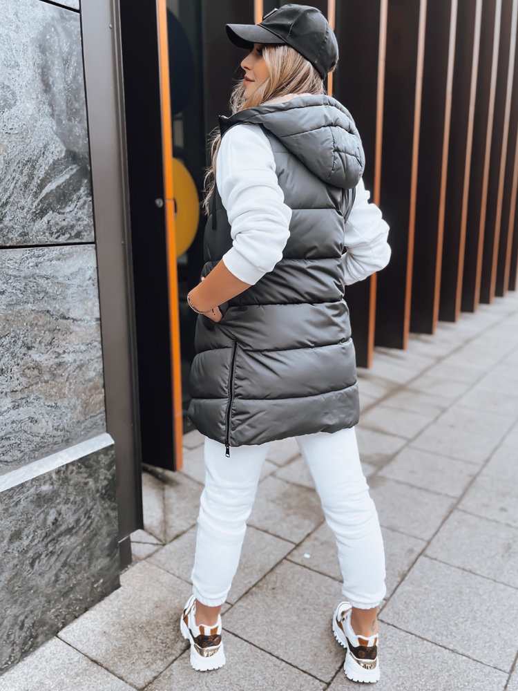 Ciemnoszara dwustronna kamizelka damska ONADE Dstreet