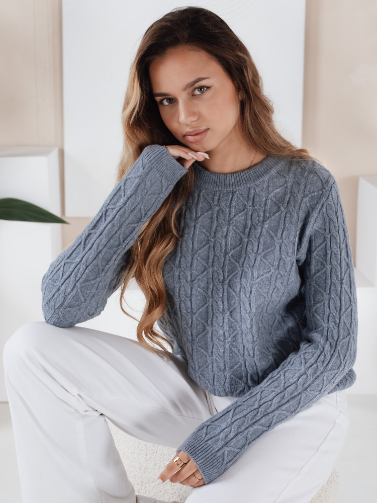 Pulover de damă BRAVINAi albastru