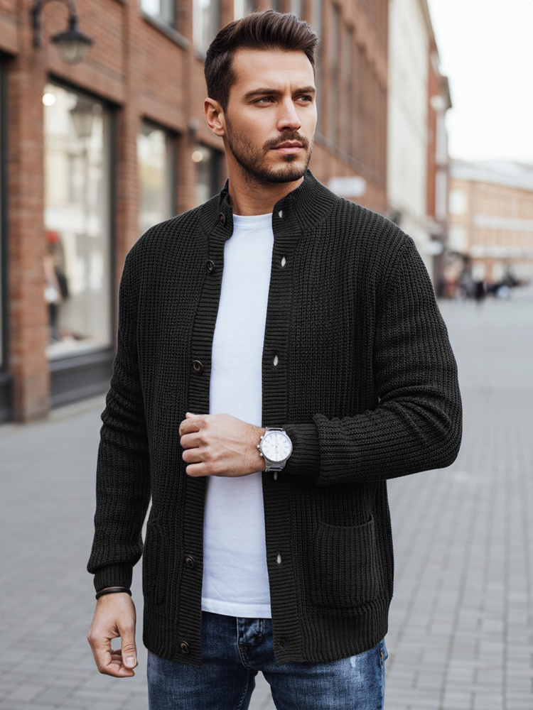 Pulover bărbătesc cu nasturi