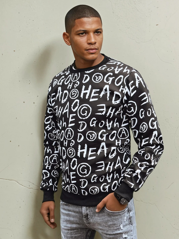 Bluza męska bez kaptura czarna Dstreet