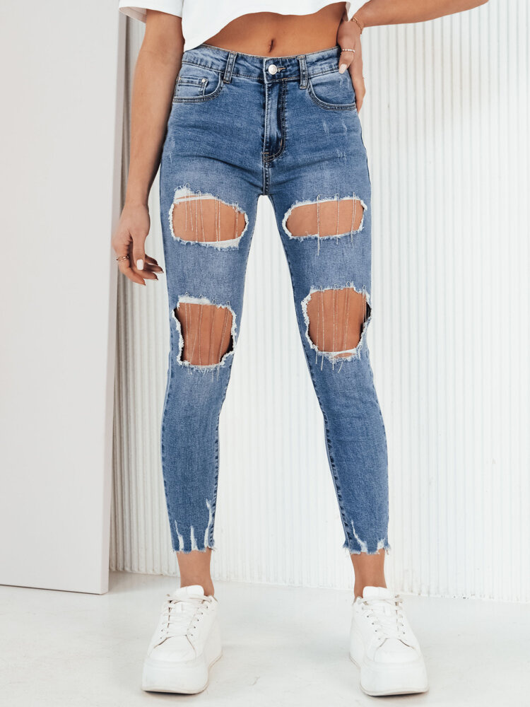 Spodnie damskie jeansowe CATRAN niebieskie Dstreet