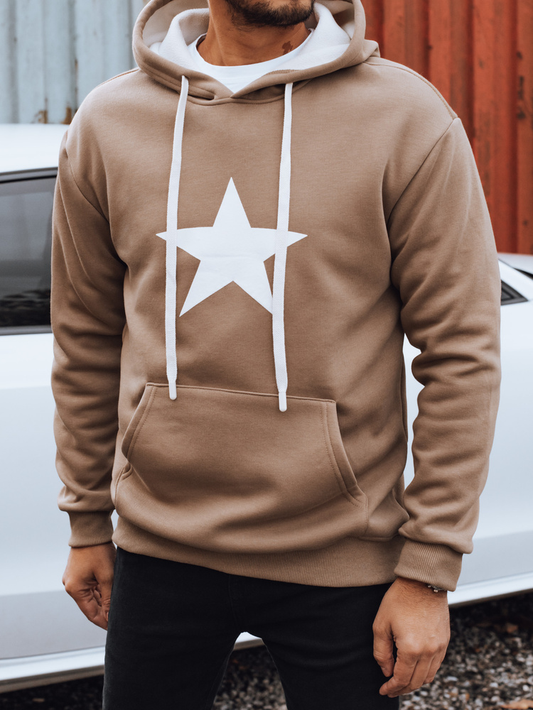 Мъжки суичър с качулка и звезда