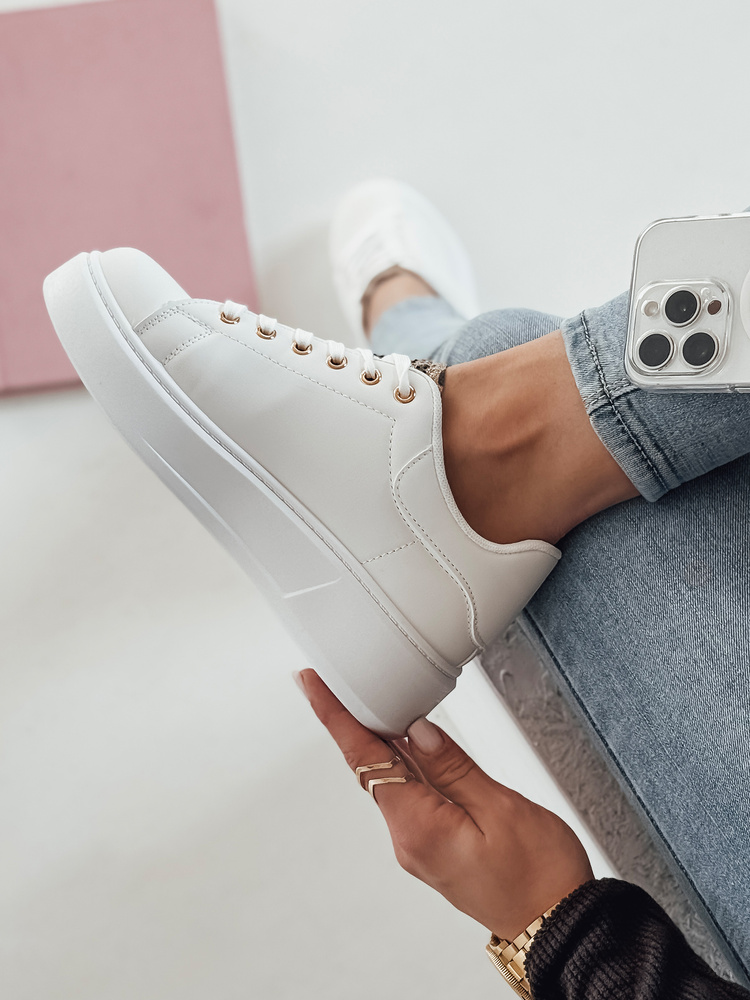 Teniși albi pentru femei UNISTEP