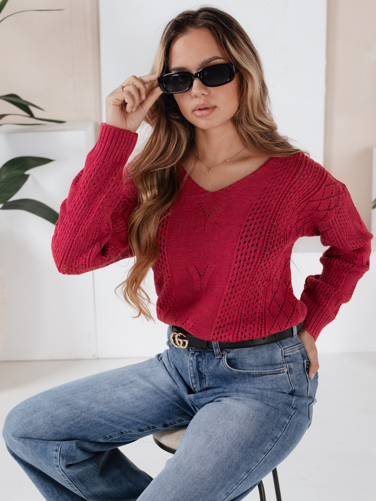 Sweter damski DARIA różowy Dstreet