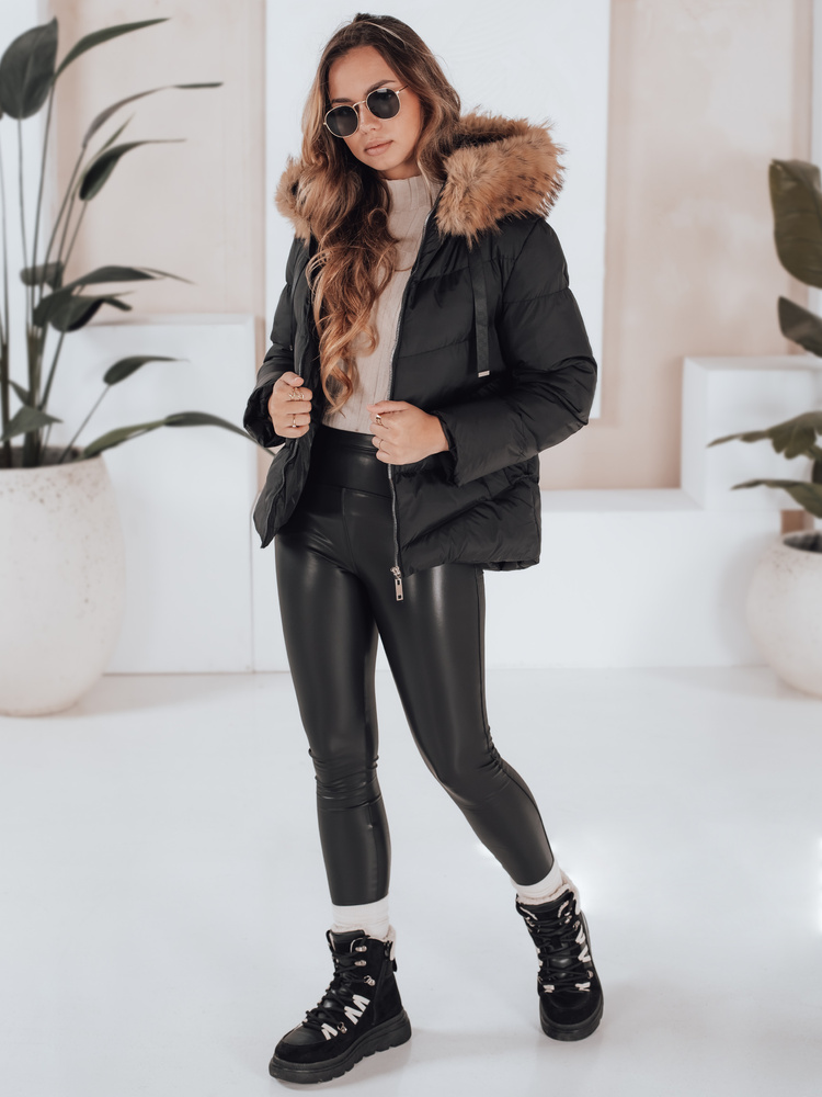 Geacă neagră de iarnă pentru femei Dstreet