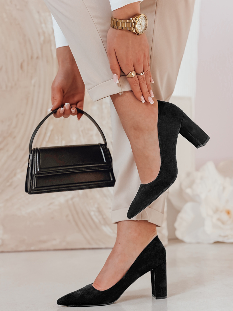 Pantofi cu toc înalt negri pentru femei STELMI