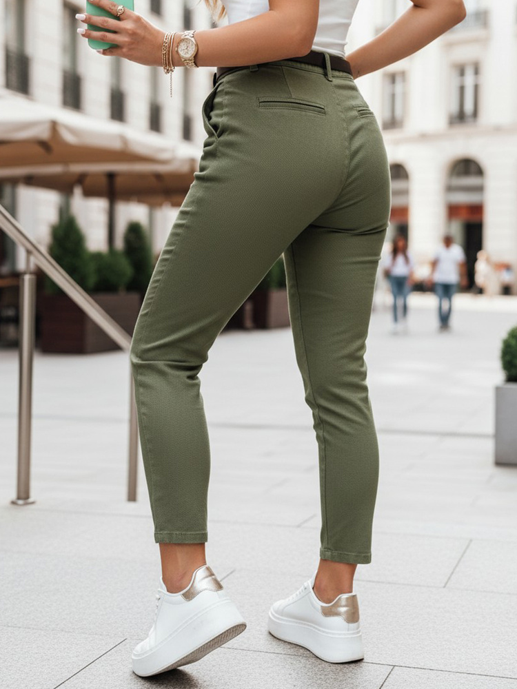 Dámske slim fit nohavice TAIRONIK khaki