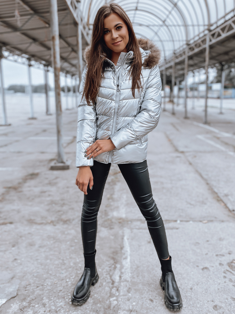 Kurtka damska NELLY srebrna Dstreet