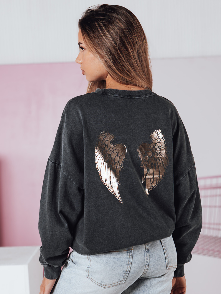 Bluza damska one size HALOAURA grafitowa Dstreet