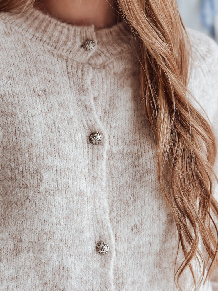 Sweter damski one size oversize SOFTELLS beżowy Dstreet