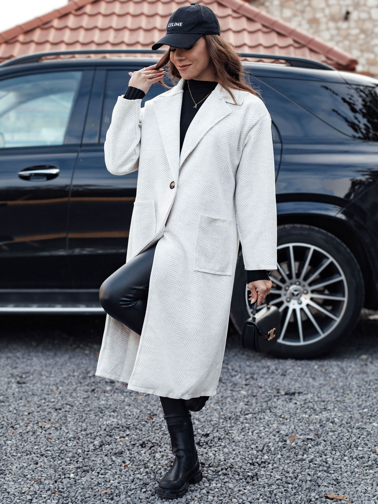 Palton supradimensionat pentru femei AVELINNI în culoarea iodului