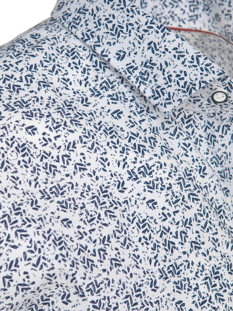 Koszula męska z krótkim rękawem biała Dstreet