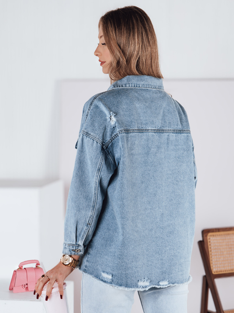 Jachetă din denim supradimensionată pentru femei