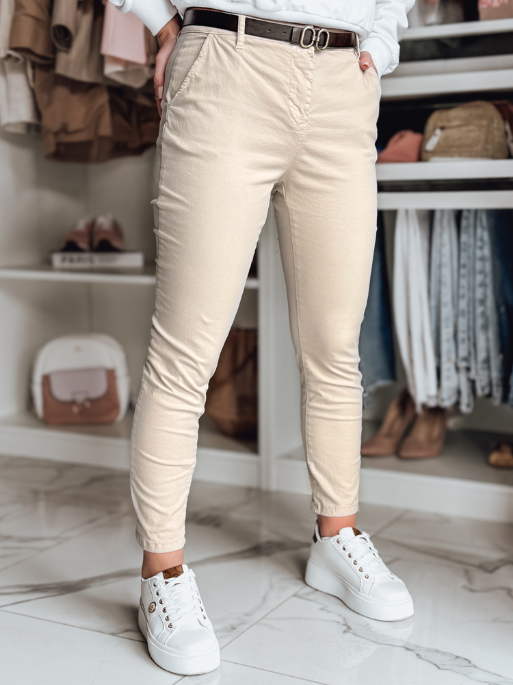 Pantaloni slim fit pentru femei LINESKA cu curea