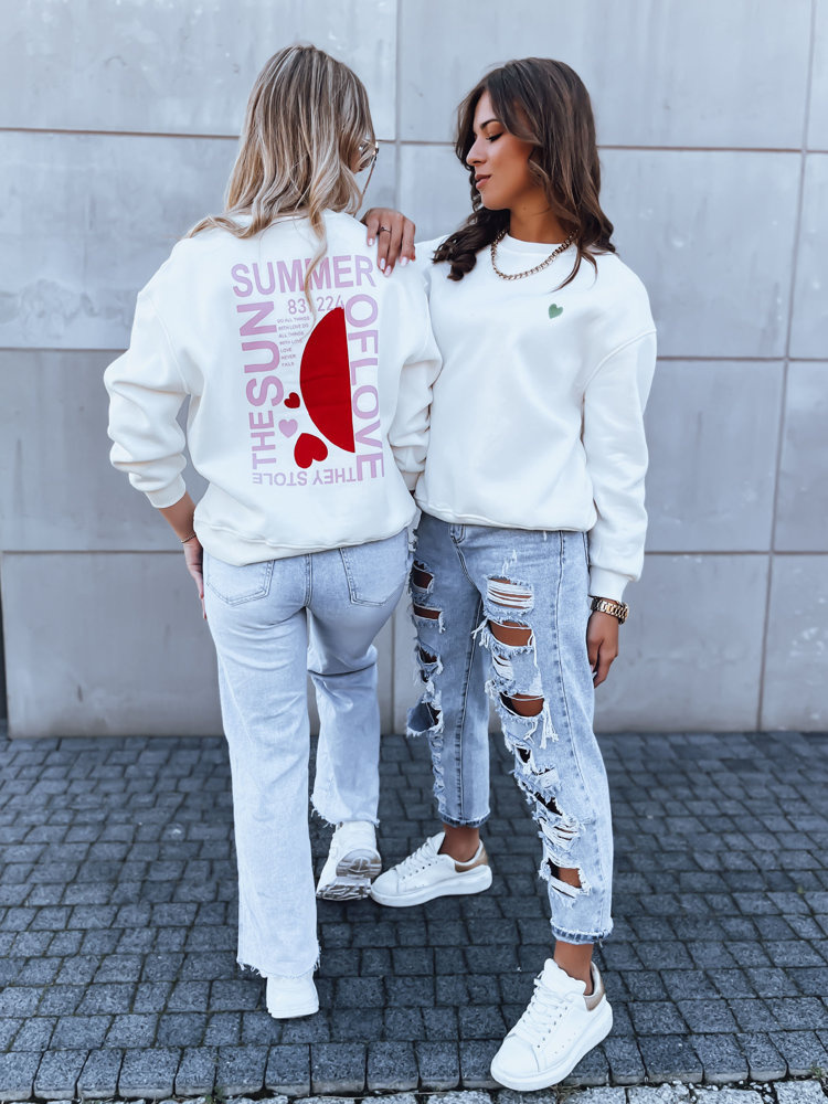 Bluza damska HEARTBEAT biała Dstreet