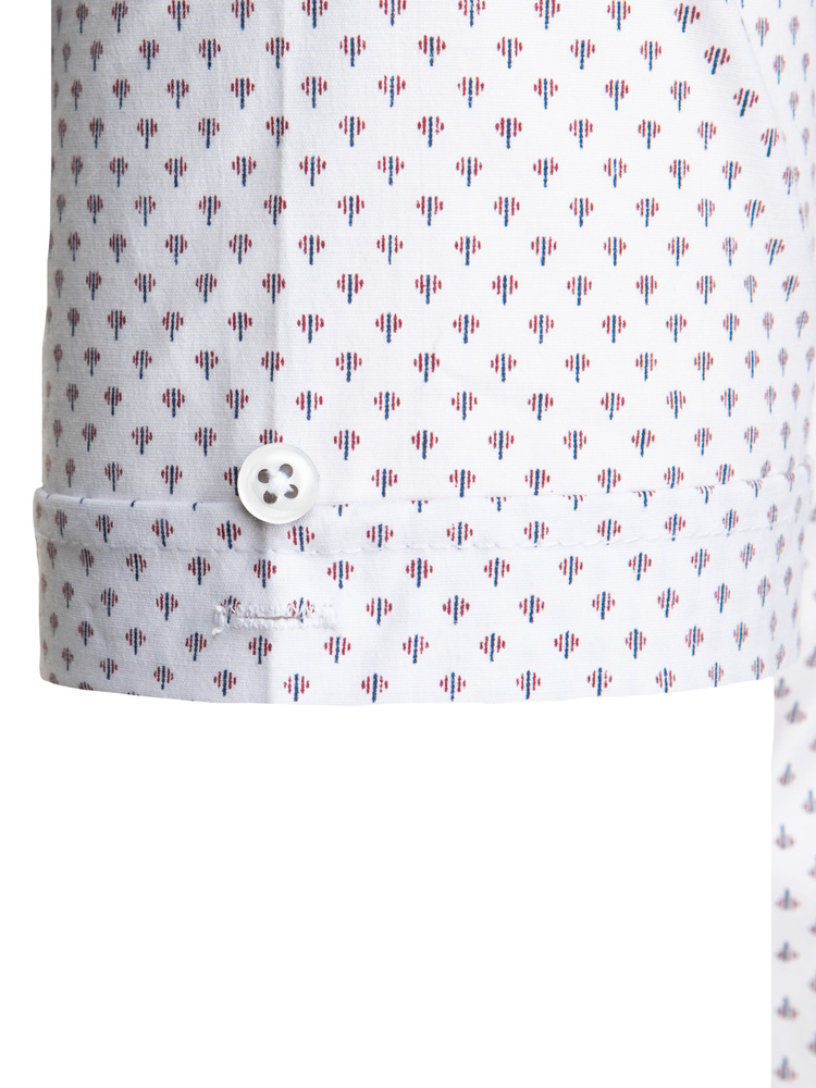 Koszula męska z krótkim rękawem biała Dstreet