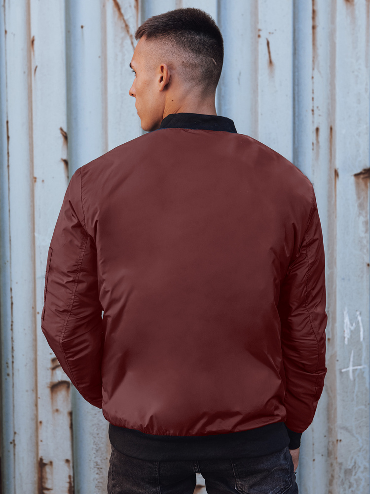 Kurtka męska bomber jacket bordowa Dstreet