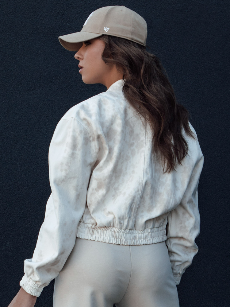 Jachetă bomber tie-dye pentru femei SERRO bej