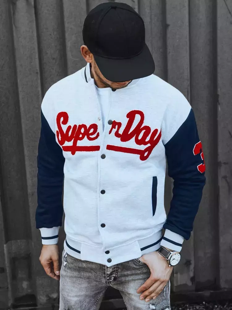 Bluza męska rozpinana szara Dstreet
