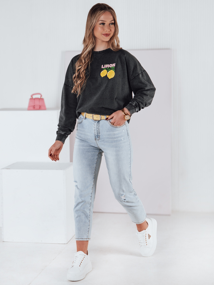 Bluza damska one size LEMONFIT grafitowa Dstreet