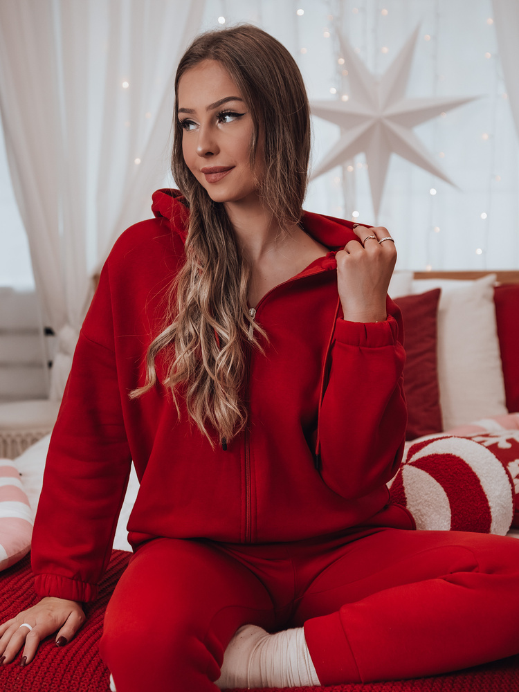 Komplet dresowy damski AMILIA PREMIUM czerwony Dstreet