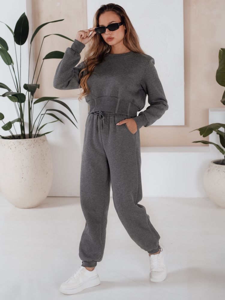 Komplet damski dresowy KEILI ciemnoszary Dstreet