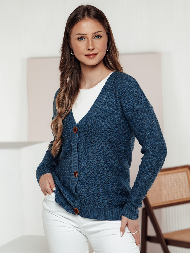 Sweter damski CHICLINE niebieski Dstreet