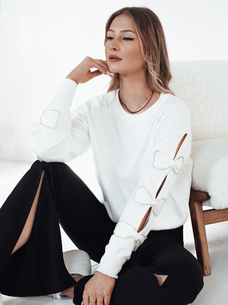 Sweter damski RILON biały Dstreet