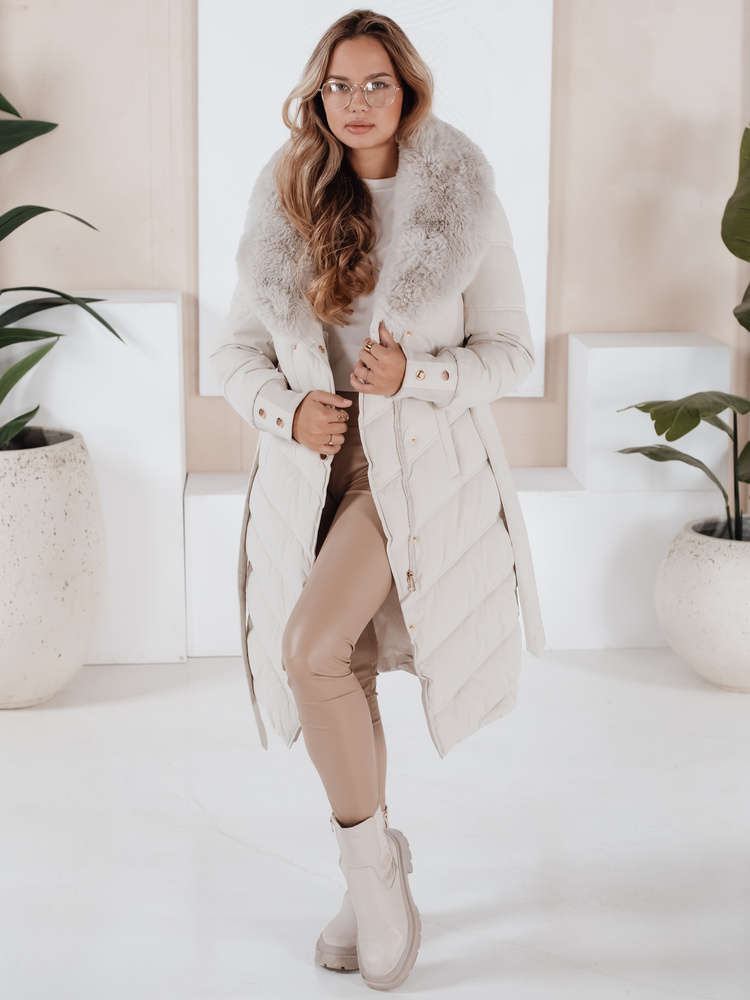 Дамско зимно яке с колан