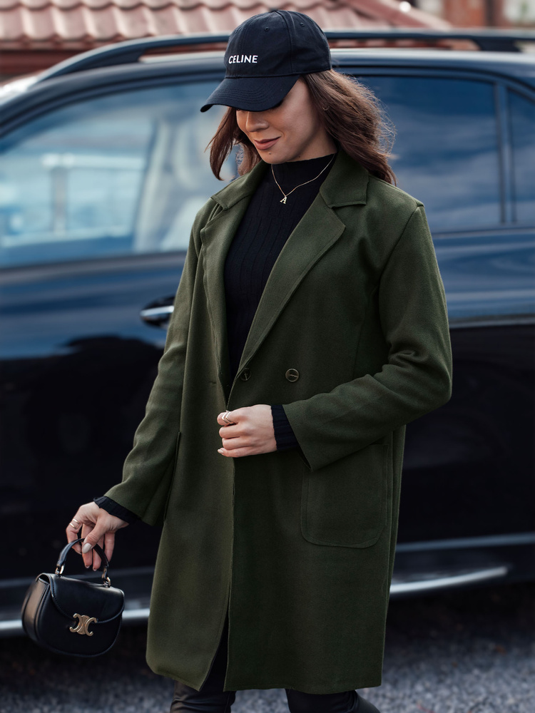 Palton lung de damă LINNORE, măsliniu