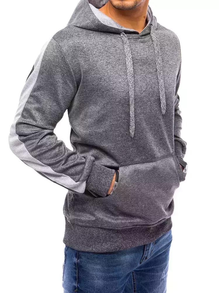 Bluza męska z kapturem ciemnoszara Dstreet