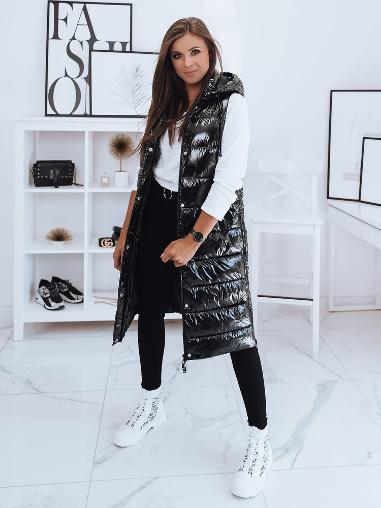 Kamizelka pikowana damska GANTINI czarna Dstreet