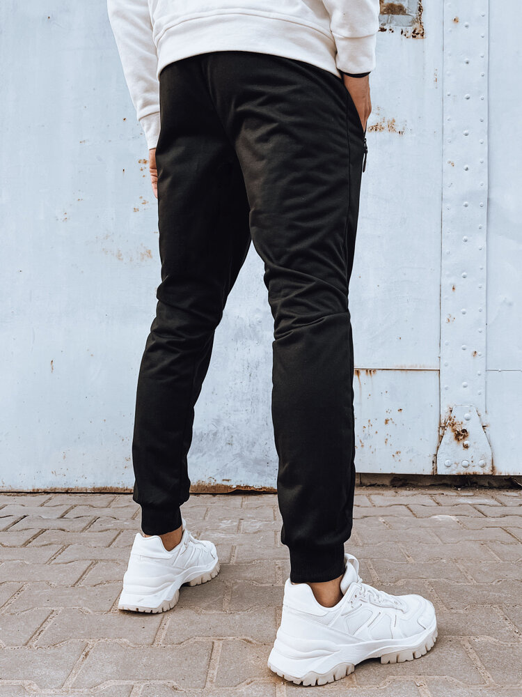Spodnie męskie dresowe czarne Dstreet