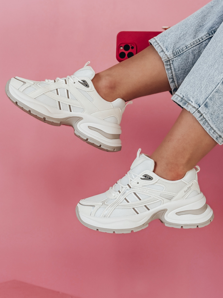 Teniși albi pentru femei MODERMAX