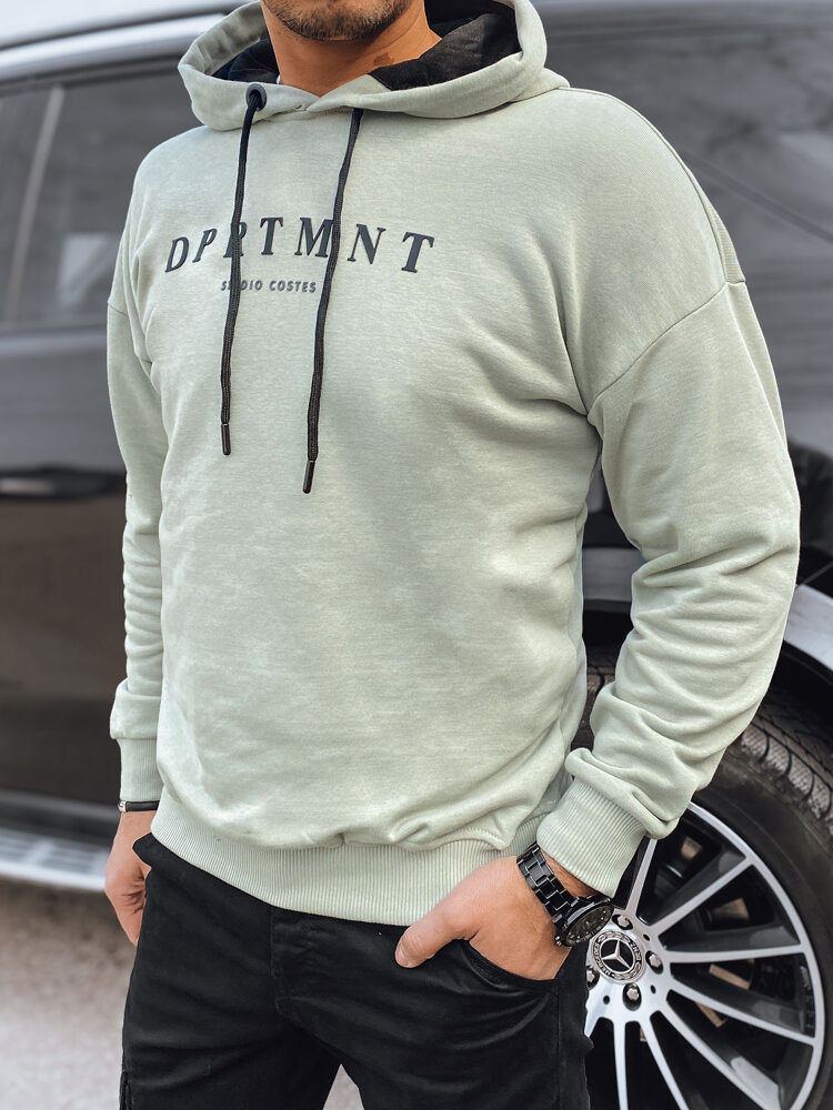 Bluza męska z nadrukiem oliwkowa Dstreet