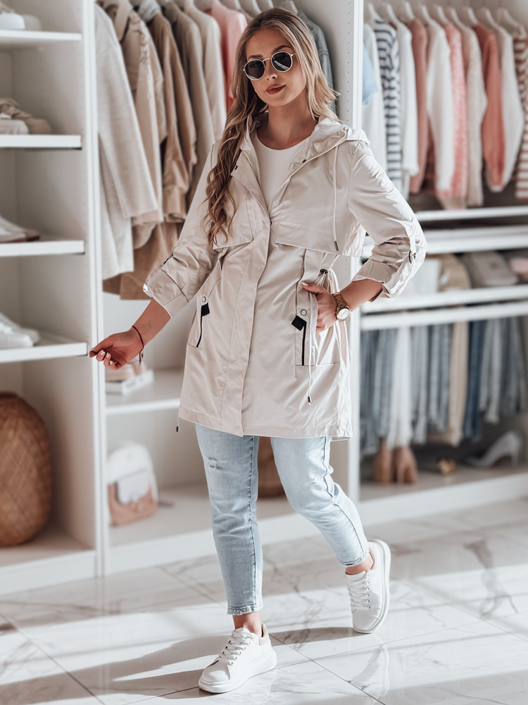 Kurtka damska parka przejściowa MODOVIA biała Dstreet