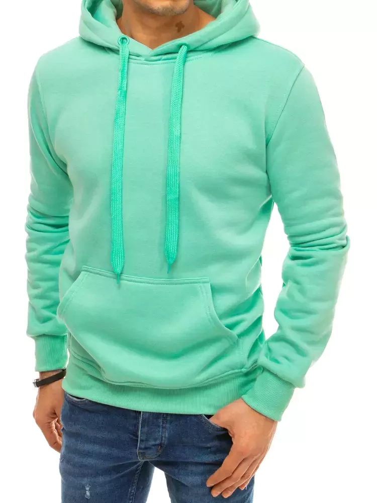 Bluza męska z kapturem miętowa Dstreet