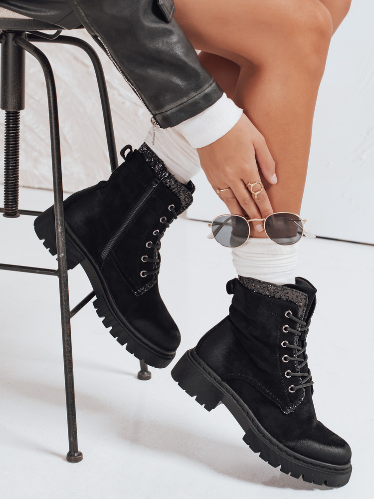 Botki damskie JUPITER czarne Dstreet