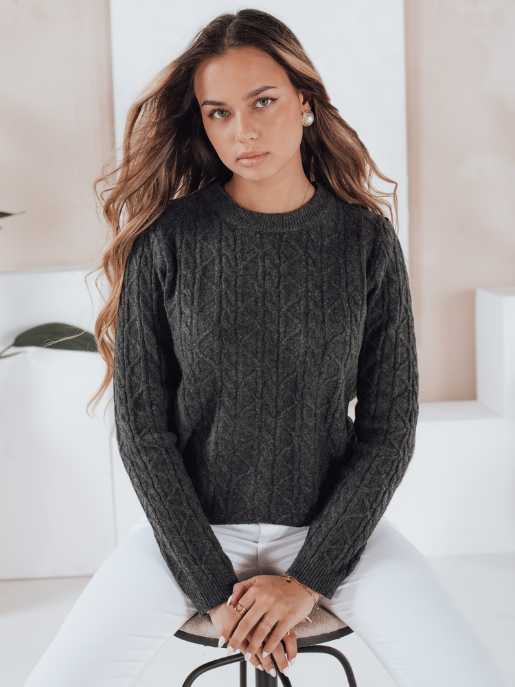 Damski sweter BRAVINA ciemnoszary Dstreet
