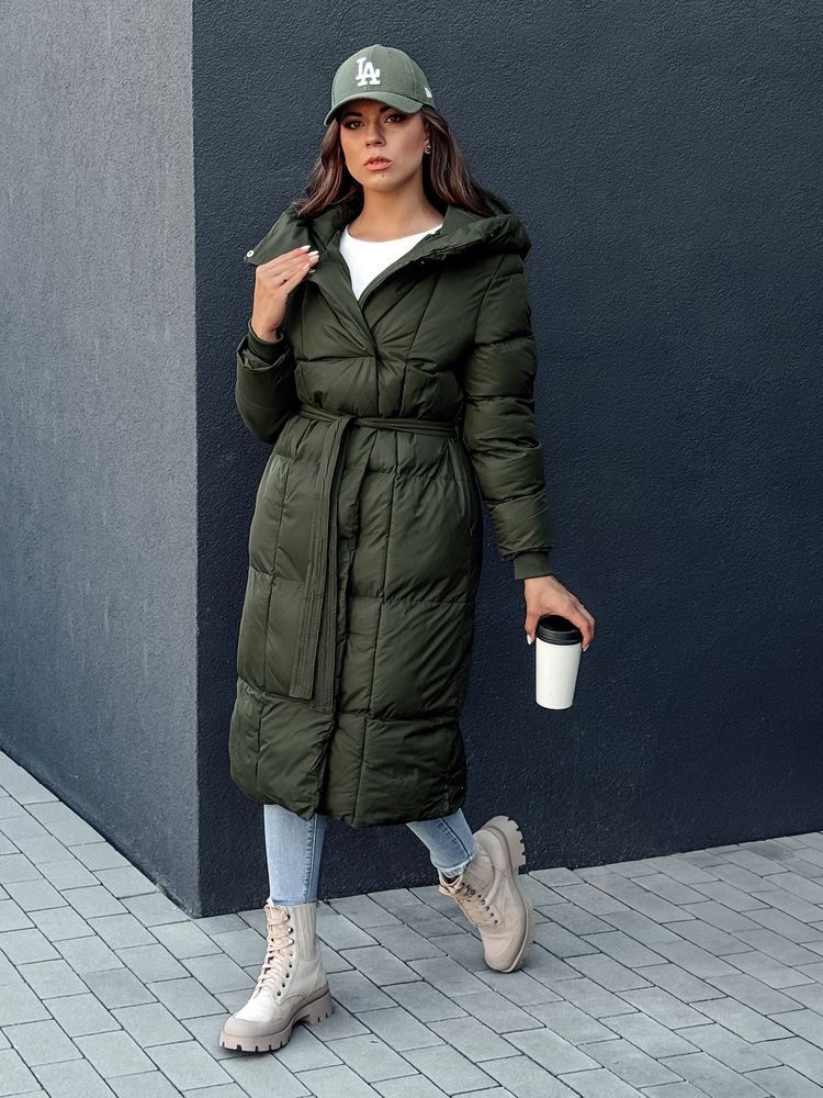 Palton matlasat pentru femei CLOUTIQUE verde