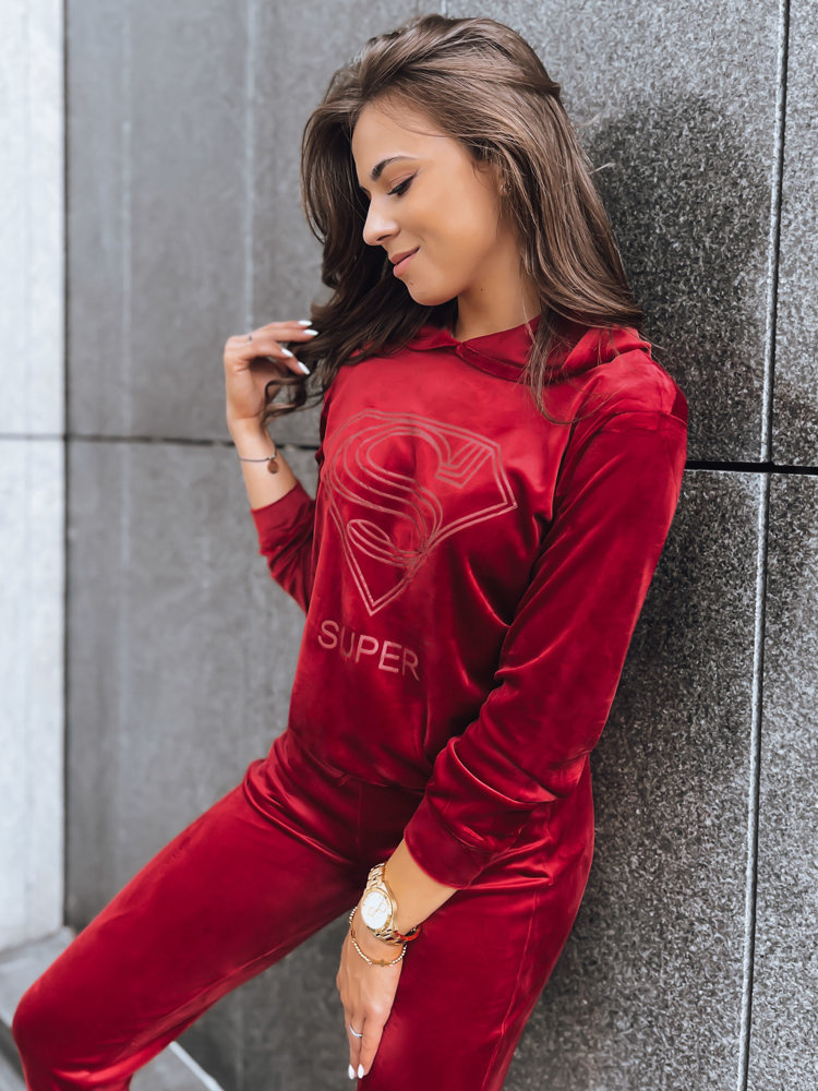 Bordowy damski komplet welurowy Vogue Velour Dstreet