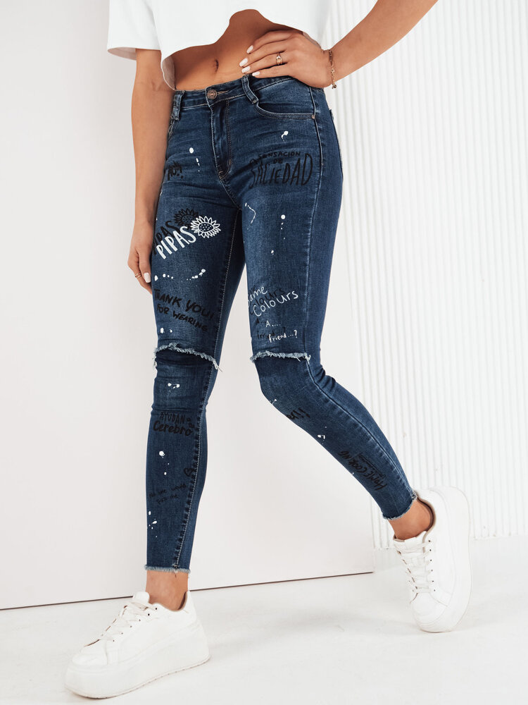 Spodnie damskie jeansowe ROGUE niebieskie Dstreet